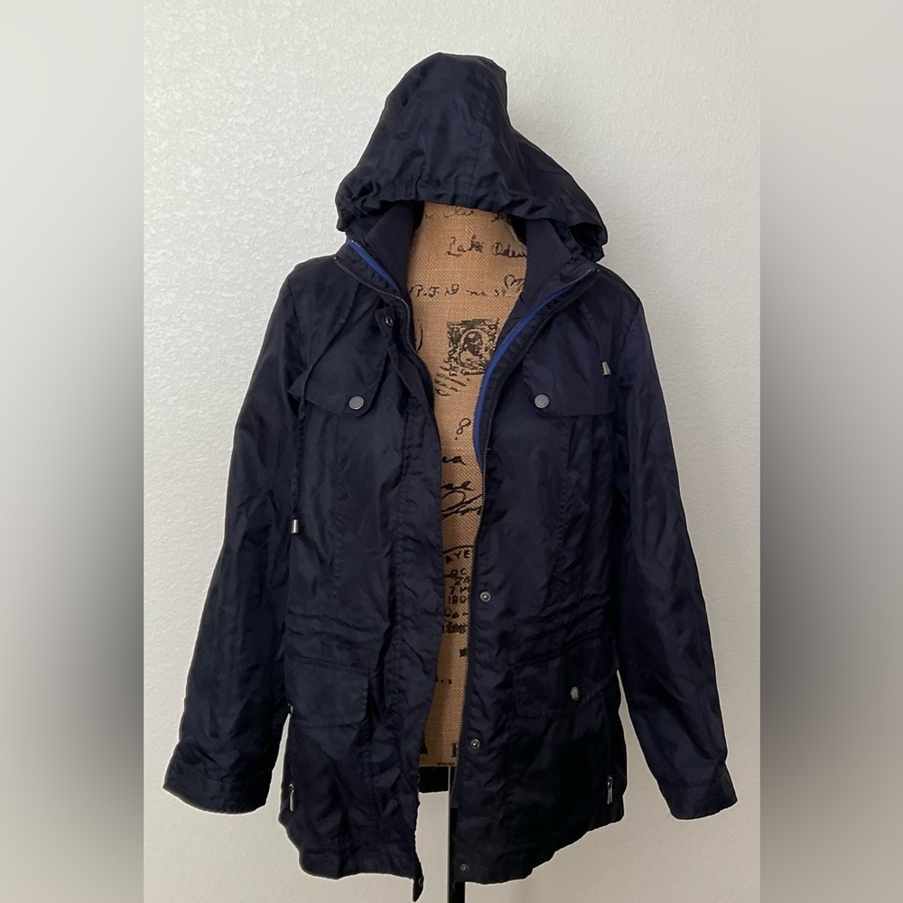 INTL DETAILS Woman Blue Hooded Raincoat